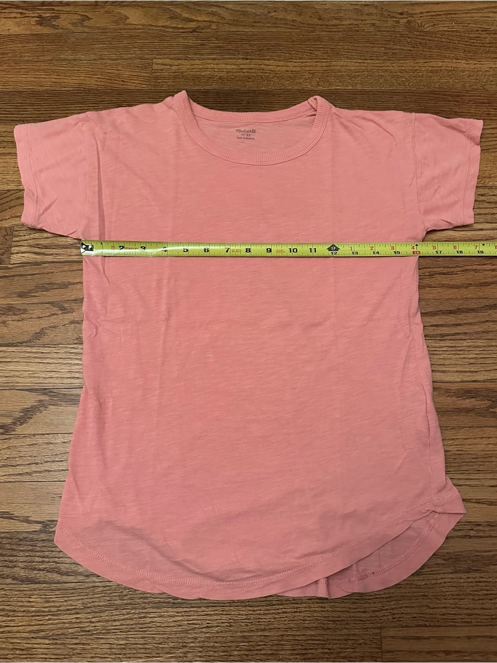 Madewell Whisper Cotton Rib-Crewneck Tee in pink salmon - XS
